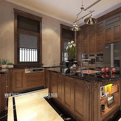  Mẫu đá ốp mặt bàn bếp đẹp tại biệt thự Vinhomes Greenbay