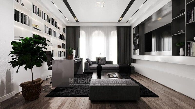 Sofa bọc vải cao cấp phong cách hiện đại đẹp cho phòng làm việc tại nhà
