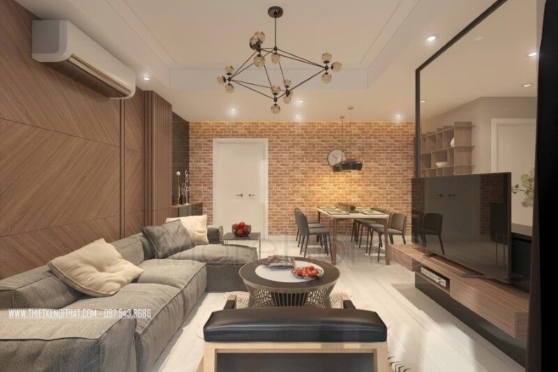 Mẫu thiết kế nội thất chung cư Ruby Tower hiện đại