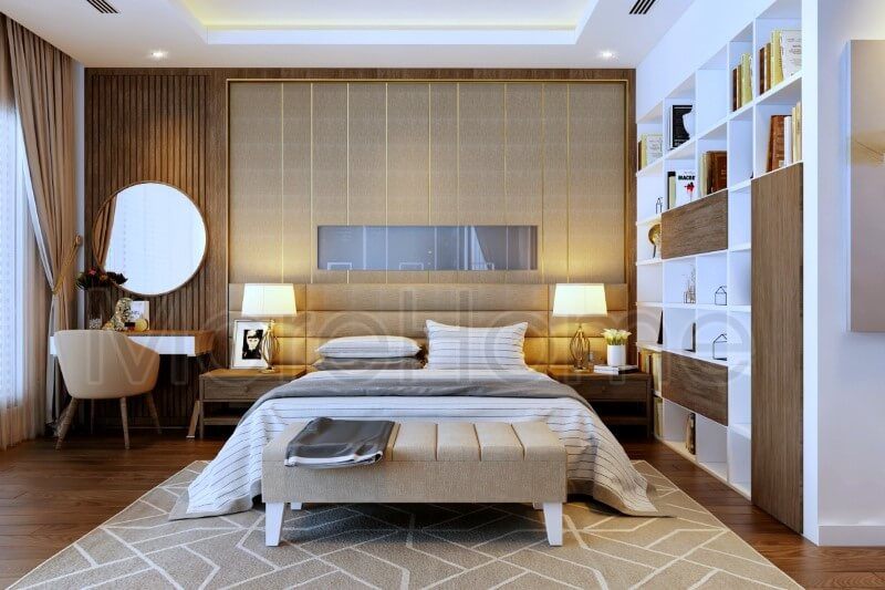 Khách hàng thường lựa chọn mẫu gương tròn để đặt trong phòng ngủ làm gương trang điểm bởi sự nhẹ nhàng và trọn vẹn của nó.